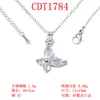 Collar de Acero Inoxidable con Forma de Cruz para Mujer con Candado de Llave de Cobre Microincrustado, Mariposa y Tortuga Colgantes, Cadena para Clavícula, en Stock para Suministro Directo