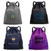Bolsa con Cordón Logo Deporte Exterior Fitness Mochila Impermeable Playa Separación Seco-Húmedo Bolsa de Almacenamiento para Traje de Baño