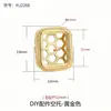 Pulsera Calada con Cuentas DIY Monturas en Blanco Chapado en Oro de 18K Cuentas Sueltas Accesorios Monturas para Colgantes de Piedra de Ámbar Cera de Abeja