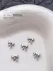 Acessórios Populares Transfronteiriços para Nail Art Laço Branco K, Fitas Versáteis Tridimensionais de Gravata Borboleta de Metal Peças para Decoração de Unhas DIY