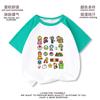 Ropa infantil transfronteriza 2023, camiseta de manga corta de verano para niños, camiseta de dibujos animados para niños y niñas, camiseta de media manga para bebé, top de moda