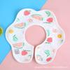 Babero impermeable para bebé, clase A, algodón puro, toalla antideslizante para niños, babero giratorio con pétalos, babero de leche para bebés, babero antideslizante para saliva.