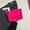 2025 Nuevo Bolso de Mano Portátil de Moda para Invierno con Estampado de Mariposas en Pana de Gran Capacidad para Maquillaje
