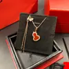 Collar de Calabaza Perla Kirin para Mujer Chapado en Oro Rosa de 18k Clavícula Ónix Rojo Fritillaria Blanca Malaquita Colgante