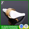 32 dentes cabeça de bomba de plástico de alumínio anodizado yuanchang fábrica de bomba de emulsão 33/410 alumina cabeça de bomba cosmética dourada