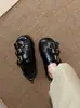 Zapatos Mary Jane Vintage Grandes para Dedos del Pie 2026 con Aumento Interno de Altura, Piel de Vaca de Capa Superior, Hebilla Popular Estampado de Leopardo Zapatos Planos para Mujer