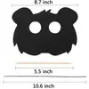 Tarjeta de Rascar Arcoíris Máscara de Animal DIY Fiesta Decoración Facial con Bolígrafo de Bambú Estéreo