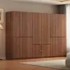 Armario para uso doméstico, mueble de almacenamiento para dormitorio, adecuado para apartamentos de alquiler, con puertas dobles, compartimentos separados, armario económico para almacenamiento infantil, mueble para mirador