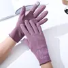 Luvas de Tela de Toque Personalizadas Inverno Novo Feminino Fofas de Veludo Quentes Luvas de Esqui Montaria à Prova de Frio Luvas de Dedo