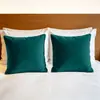 Venta al por mayor de fábrica de fundas de almohada de terciopelo holandés especial para casas de huéspedes y hoteles, fundas de cojín de felpa para sofá, personalización navideña transfronteriza