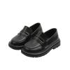 Zapatos de vestir sencillos para niños, Zapatos pequeños de cuero para niños, Zapatos pequeños de cuero de color liso estilo británico de verano para niños, Zapatos para niños medianos y grandes 3-12