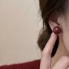 Pendientes simples de perla blanca lechosa de 8~14MM, pendientes redondos de oro impecable, pendientes regulares al por mayor, temperamento, alto sentido