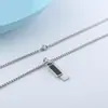 Colar de aço titânio não desbota dupla marca masculina rua hip hop pingente de aço inoxidável versátil acessórios simples corrente de suéter feminina
