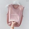 Camisola de Seda de Gelo de Verão Camiseta Base Elegante Solta Seda Brilhante Estiloso Design da Moda Top para Mulheres