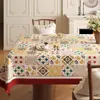 Mantel Floral Fresco Impermeable a Prueba de Aceite Aislante Térmico 2026 Lujo Ligero Ambiente de Gama Alta Cuadrado Lavable para Mesa de Café