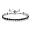 Pulseira de Cobre Simples e Moderna com Strass de 2,5 mm da Amazon Cross-Border, Pulseira Geométrica Ajustável de Strass Completo de Luxo Leve