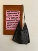 Bolsa de Palha Trançada de Luxo para Férias de Verão, Bolsa Tote de Ombro Trançada à Mão para o Dia a Dia, Bolsa Transversal de Ombro Oca de Grande Capacidade
