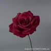 Flor de Rosa Artificial de Tallo de Hierro de Cabeza Única Materiales de Decoración de Bodas Tienda de Centro Comercial al por Mayor Pared de Flores para Paisajismo Flores Artificiales