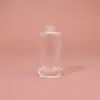 Frasco de Vidro Oval para Loção de Skincare, Base Líquida Transparente 30ml, com Borrifador e Bomba, Essencial de Viagem, Frasco Dispensador de Óleo Essencial