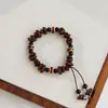Pulsera de Grano de Café de Cerámica Jingdezhen, Refrescante y que no se decolora, Joyería de Alta Gama para Mujer, Accesorio Versátil de Nuevo Estilo Chino, Mayoreo