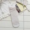 Calcetines Nuevos para Mujer 2026 con Bordado de Helado Rayado, Calcetines de Modal, Calcetines Caídos Estilo Japonés hasta la Mitad de la Pantorrilla para Primavera y Verano
