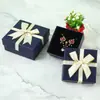 Nueva Caja de Empaque para Joyería con Moño de Letra Inglesa Cubierta Tiandi Collar Aretes Pulsera Caja de Empaque para Regalo de Vacaciones