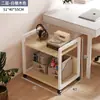 Estantería de Escritorio de Pie Estante de Almacenamiento de Piso Estante de Almacenamiento de Acero y Madera Multicapa Móvil con Ruedas Estante Librero Simple