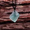 Colgante de Piedra Bruta de Cristal Natural Fluorita Verde Natural Mineral Aleatorio Joyería Pequeña Regalo Piedra Bruta de Fluorita Azul