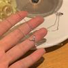 Gota d'água Pingente Colar Luz Luxo Nicho High-end Clavícula Cadeia Feminina Titanium Aço Simples ins Design Sense Moda Acessórios