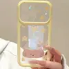 Adecuado para Apple 17PROMAX borde amarillo crema gato rosa estrella caricatura inglés iPhone18 funda de teléfono anticaída