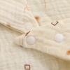 Babeiro de Muslin, Toalha Quadrada de Gaze com Botões de Pressão, Toalha Quadrada Pequena para Bebê de Creche, Toalha Triangular de Gaze de Quatro Camadas Anti-Vômito