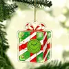 Caja de Regalo de Navidad Acrílico Colgante Plano 2D Árbol de Navidad Adorno de Decoración Festiva Fuente Mayorista