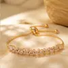 Pulsera de Circonita para Mujer, Joyería Metálica de Gama Alta de Nicho, Regalo Versátil para Novia o Mejor Amiga, Accesorio Único de Moda