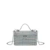 Luxo Leve 2026 Moda Tendência Novo Estilo Texturizada Tecida Verão Estilosa Casual Corrente Ombro Transversal Pequena Quadrada Bolsa