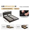 Cama Alta Especial de Waffle Tongyu Cama Ultra Delgada Mesita de Noche Apartamento Pequeño Dormitorio Principal Estilo Retro de Cuero Cama Doble para Boda