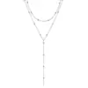 Colar Cruzado Europeu e Americano Simples Longo em Y com Pingente de Franja e Contas Colar para Clavícula Multicamadas Elegante Venda Quente