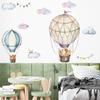 Balão de ar quente animal nuvem adesivos de parede para quarto infantil sala de estar decoração de quarto adesivos autoadesivos C104