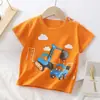 Camiseta de Manga Corta para Niños Algodón Puro Verano Nuevo Estilo 2026 Ropa para Bebé Niño Dibujos Animados Niñas Estilo Coreano Top Individual Ropa para Niños