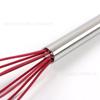 Fábrica em estoque de utensílios para assar bolos, silicone, cabo de aço inoxidável, batedor de ovos manual de 8 polegadas e liquidificador de macarrão, atacado