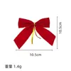 Lazo de Navidad, lazo de tela roja, decoraciones multicolor para árbol de Navidad, colgantes, colgantes multicolor a granel dorados y plateados