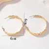Pendientes Grandes Retro con Forma de C Europeos y Americanos Temu, Pendientes Irregulares Dorados Brillantes en Forma de Ola, Accesorios de Nicho Simples y de Moda