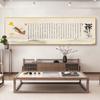 Mural de sala de estudio budista Prajna Paramita Sutra del Corazón caligrafía y pintura Pintura zen Pintura colgante para sala de estar Pintura decorativa para salón de té Placa