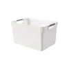 Cesto de Armazenamento para Lanches e Diversos, Cesto Organizador de Mesa para Brinquedos, Caixa de Armazenamento Grande de Plástico para Uso Doméstico, Cesto Vazado para Armário de Cozinha