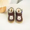 Botas de Nieve Lindas de Dibujos Animados Estilo Coreano para Niñas Botas de Nieve para Niños Botas Gruesas Cálidas de Algodón Grandes para Niños 2026