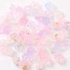 Flor de Cerezo Estéreo con Flores Doradas Espolvoreadas, Flor de Flor de Cerezo Escarchada con Agujero Mediano, Material de Cuentas Sueltas Hecho a Mano Estilo Antiguo para Pasador de Pelo / Adorno de Cabeza