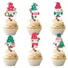 Decoraciones navideñas para pasteles de Amazon: muñeco de nieve, pingüino, gnomo, adornos para cupcakes de postre de árbol de Navidad