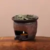 Estufa de Aromaterapia, Set de Estufa para Tostar Té, Calentador de Té con Calefacción de Vela, Potenciador de Aroma para Hojas de Té, Estufa para Tostar Té con Aislamiento Térmico, Estufa Difusora de Aroma de Cedro
