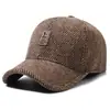 Gorra de béisbol para hombre, de otoño e invierno, con protección para los oídos, de lana, resistente al viento y al frío, gruesa y cálida, para exteriores, de mediana edad.