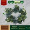 Guirlanda de Natal Decoração de Porta Folha Verde Fresca Rattan Pendurado na Parede do Jardim Pendurado na Árvore de Natal Guirlanda de Decoração de Planta Verde Simulação