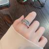 Anillo de plumas de comercio electrónico transfronterizo, estilo retro, con personalidad de moda para hombres y mujeres, anillo abierto de aleación con plumas negras hervidas.